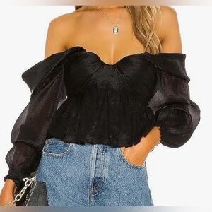 Black off the shoulder elegant top